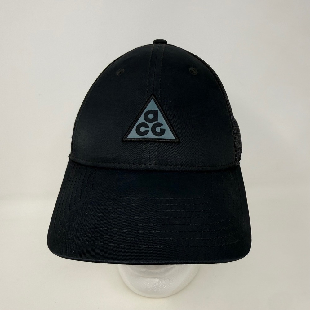 Nike ACG Black Trucker Hat Mesh Snapback Triangle Logo Cap DC9086-010 OSFM